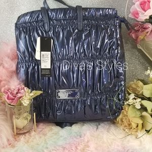 TAHARI Navy Blue Shiny Backpack New Women's Bag NWT I